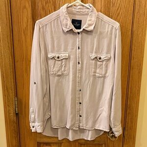 American Eagle Outfitters Pale Pinkish Purple Shirt